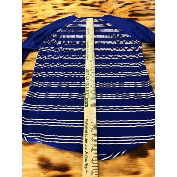 Lularoe Women's Colorful Striped Short Sleeve Pullover T-Shirt Size Small Casual - Picture 6 of 10